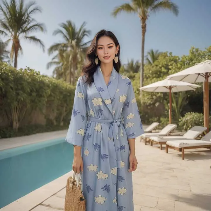 تنورة ثوب النوم النسائية القطنية ,Women's Cotton Nightgown Skirt