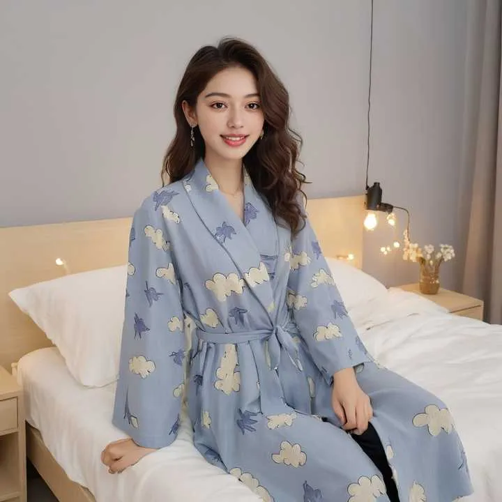تنورة ثوب النوم النسائية القطنية ,Women's Cotton Nightgown Skirt