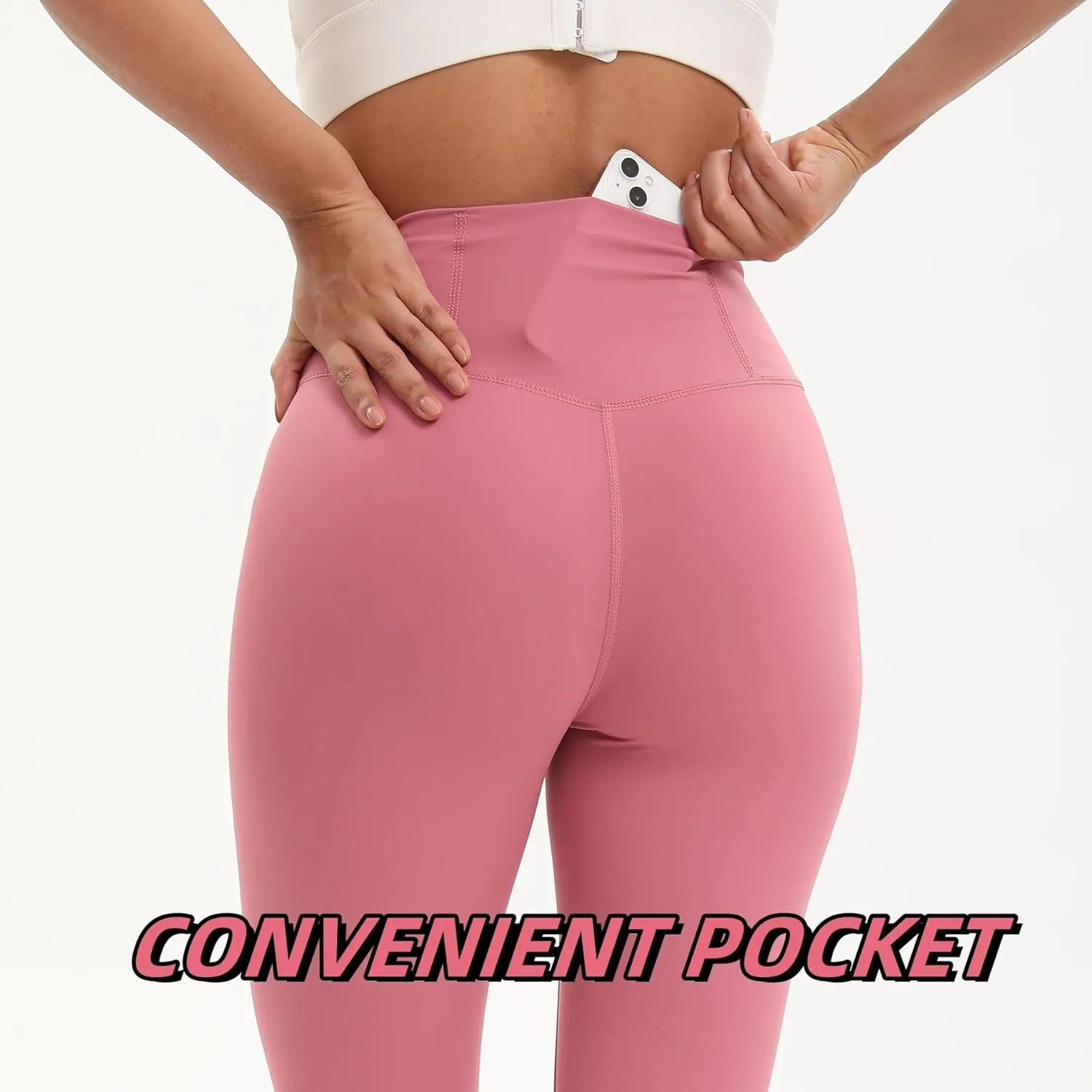2 Pack High Waisted Leggings for Women-Soft Athletic Tummy Control Pants for Running Yoga Workout