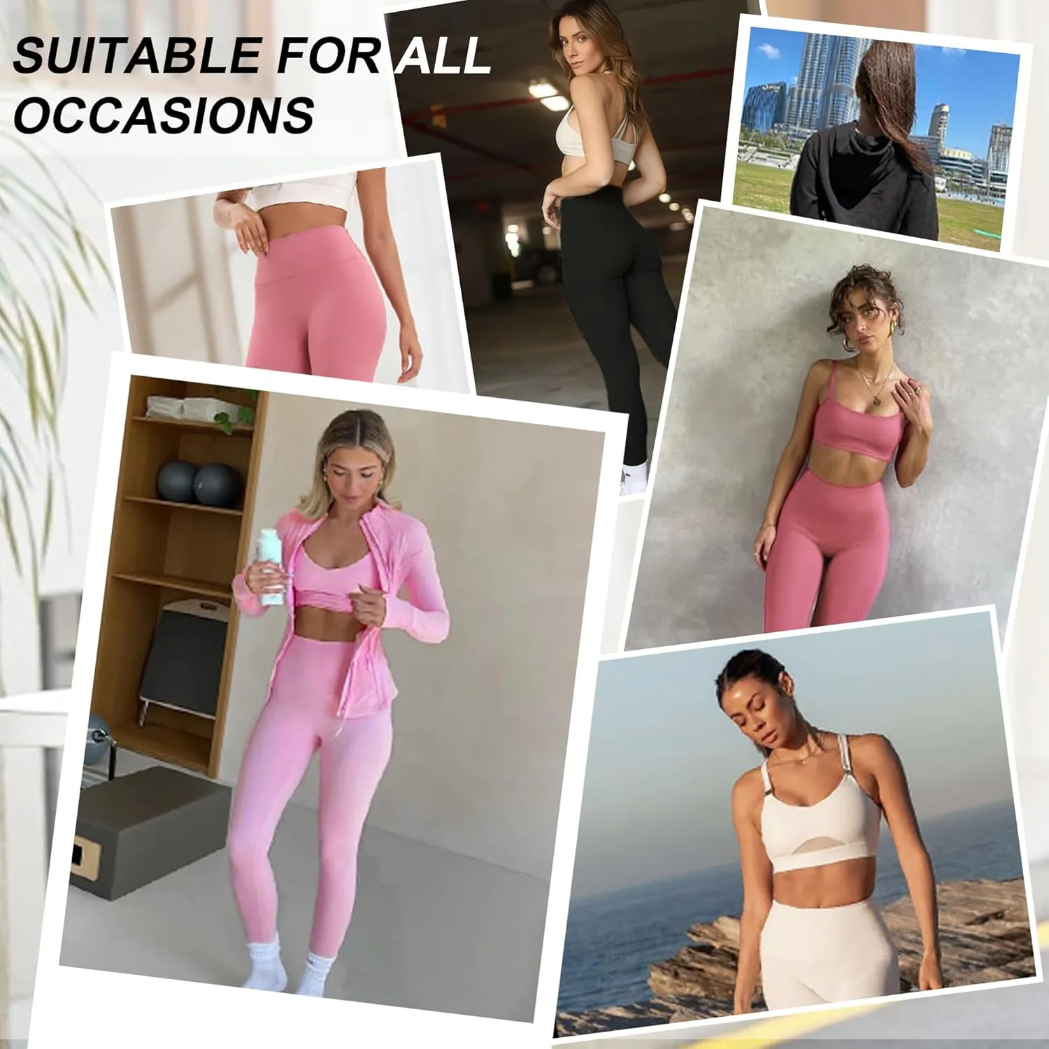 2 Pack High Waisted Leggings for Women-Soft Athletic Tummy Control Pants for Running Yoga Workout