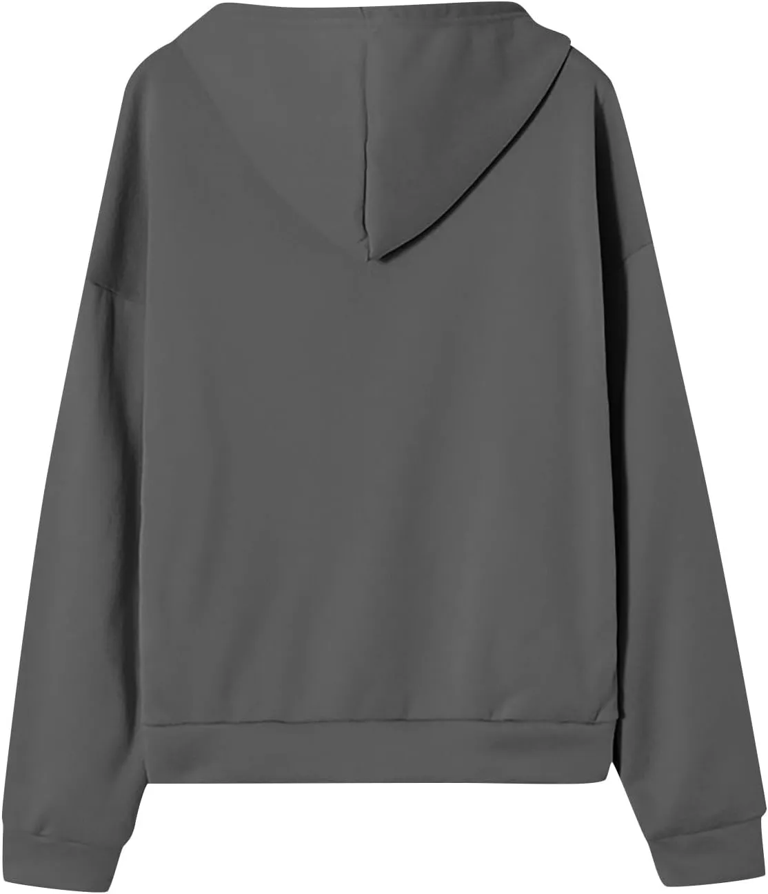 2025 Spring Women's Drawstring Zip Up Cute Hoodies Soft Jacket Plus Size Casual Sweatshirts with Pocket