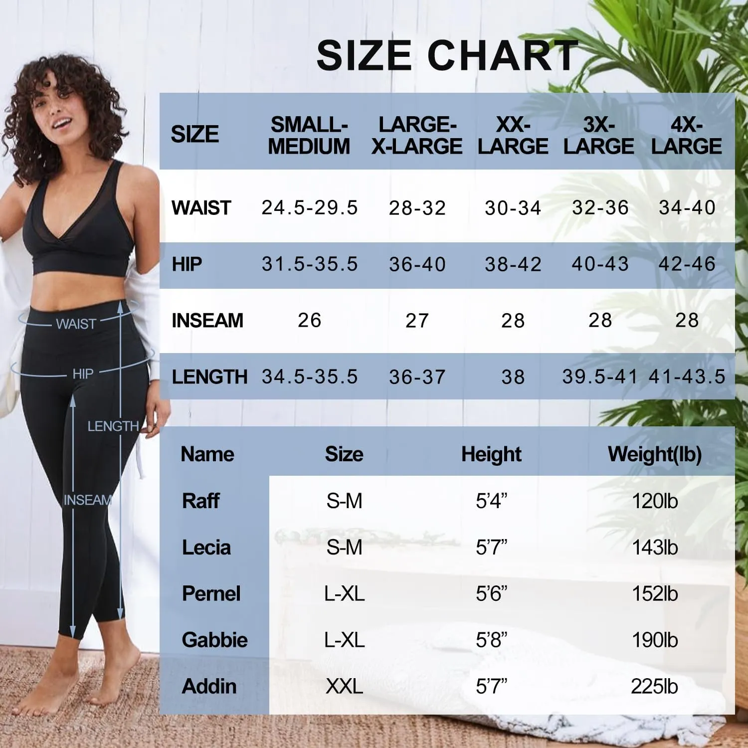 3 Packs Leggings with Pockets for Women, Soft High Waisted Tummy Control Workout Yoga Pants