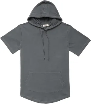 DubinikShort Sleeve Hoodie Lightweight Soft Cotton Moisture Wicking Kangaroo Pocket Short Sleeve Hoodie For Men