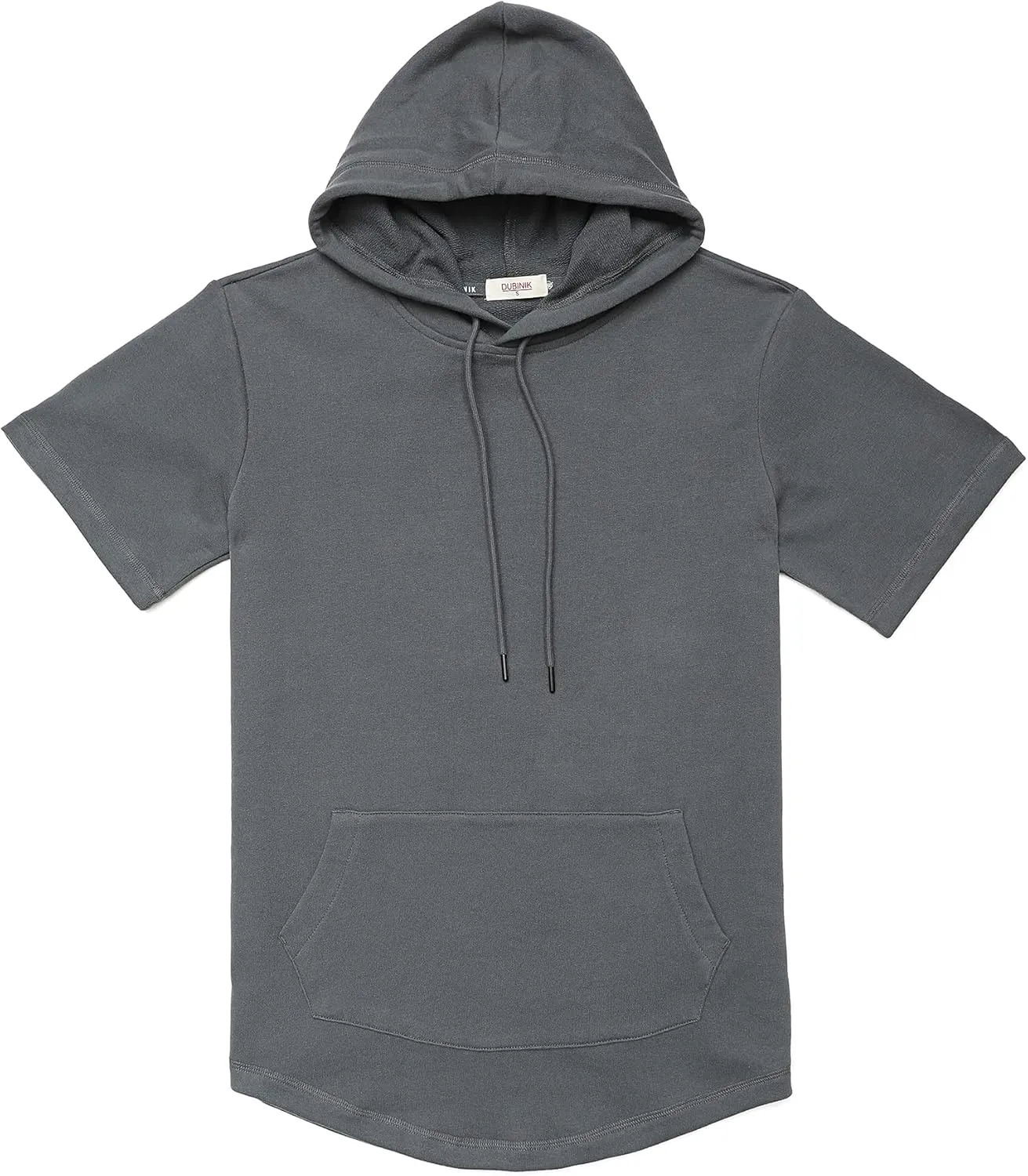 DubinikShort Sleeve Hoodie Lightweight Soft Cotton Moisture Wicking Kangaroo Pocket Short Sleeve Hoodie For Men