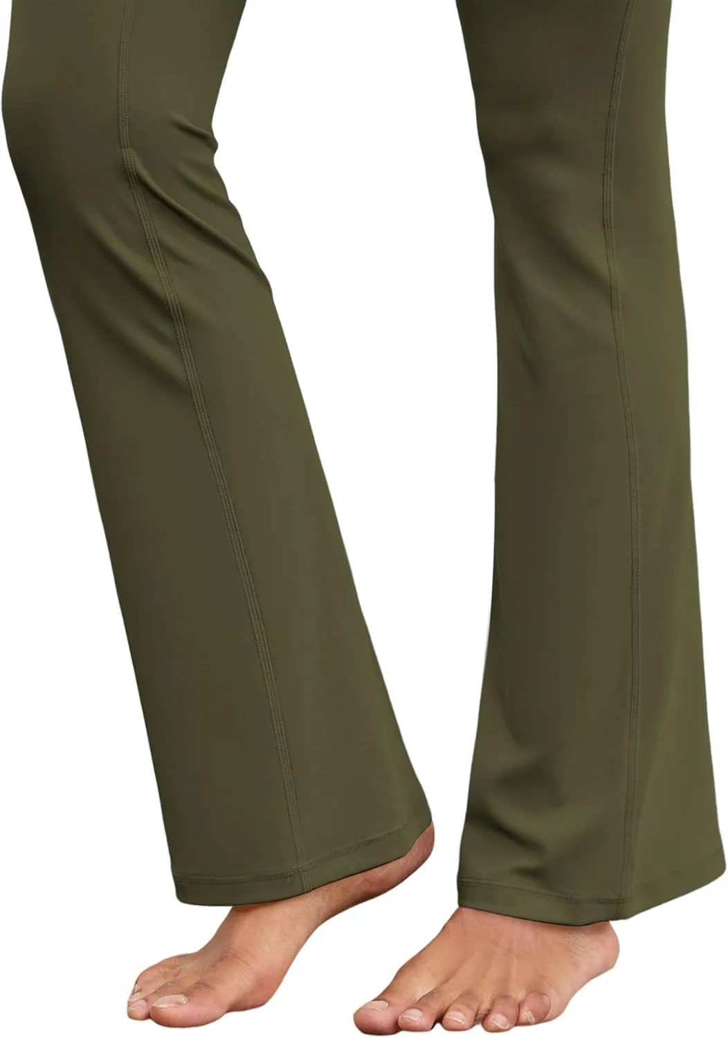 Flare Yoga Pants with Pockets for Women Wide Leg Tummy Control Flared Workout Leggings High Waist