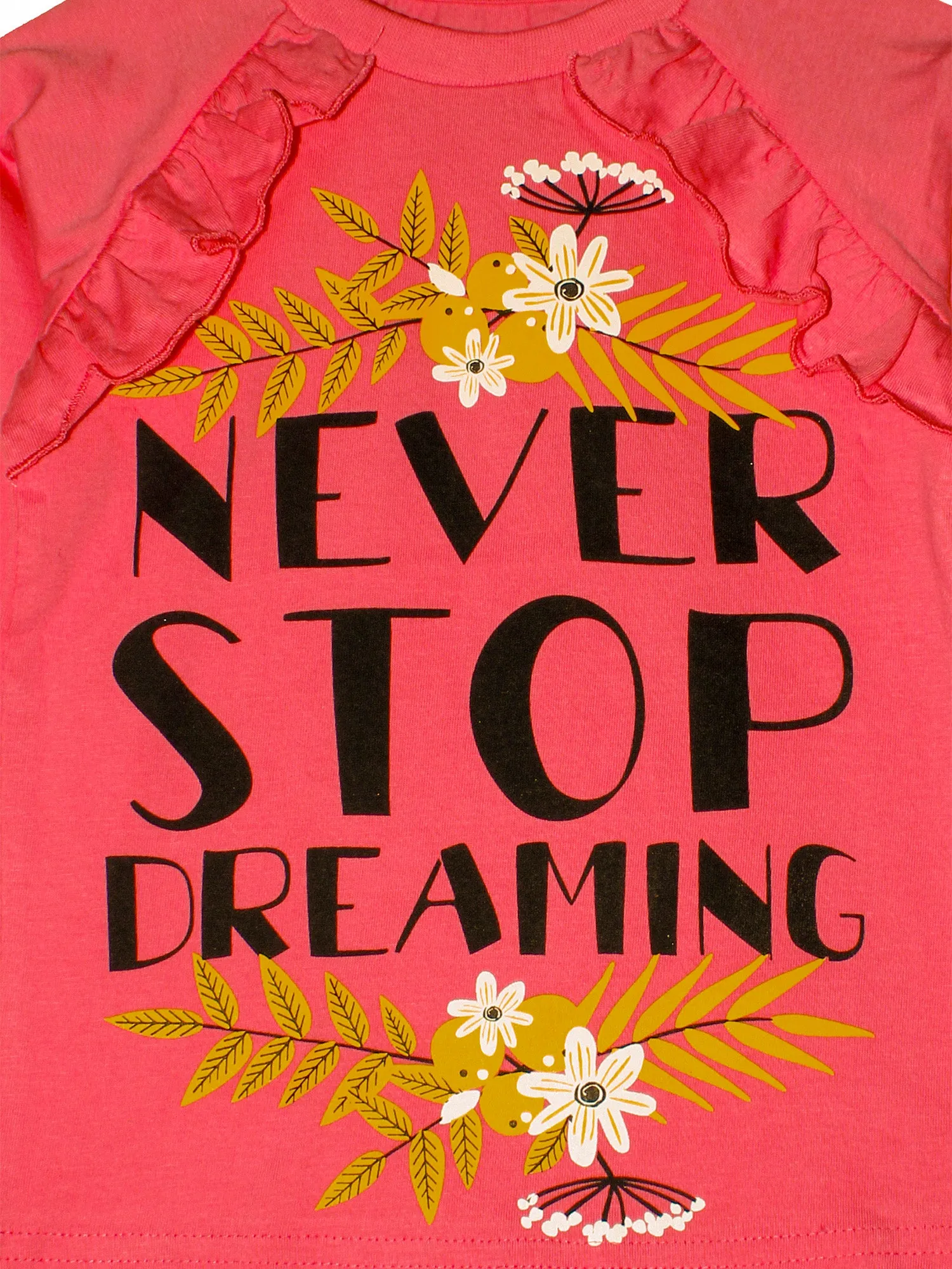 Girls Cotton Full Sleeves T-shirt with Printed Leggings Set