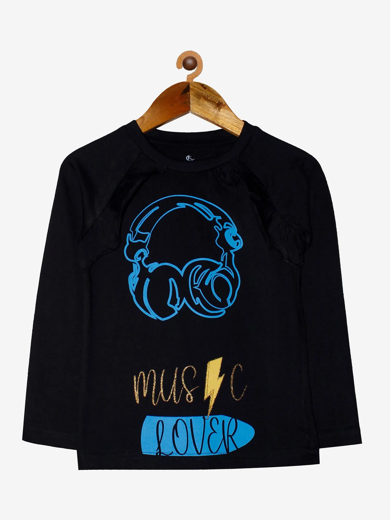 Girls Cotton Full Sleeves T-shirt with Printed Leggings Set