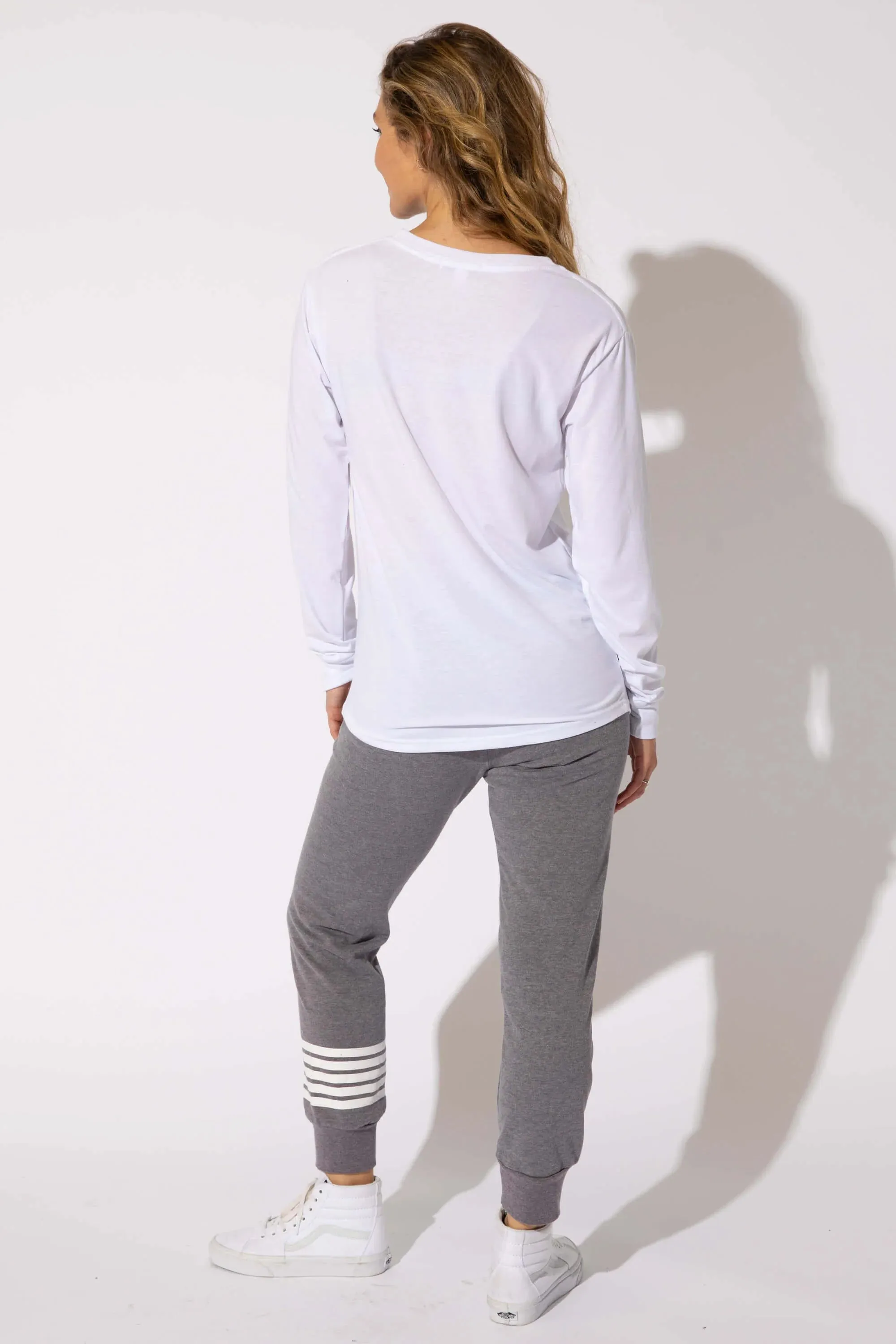 Heart Emb Classic L/S Tee