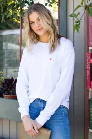 Heart Emb Classic L/S Tee