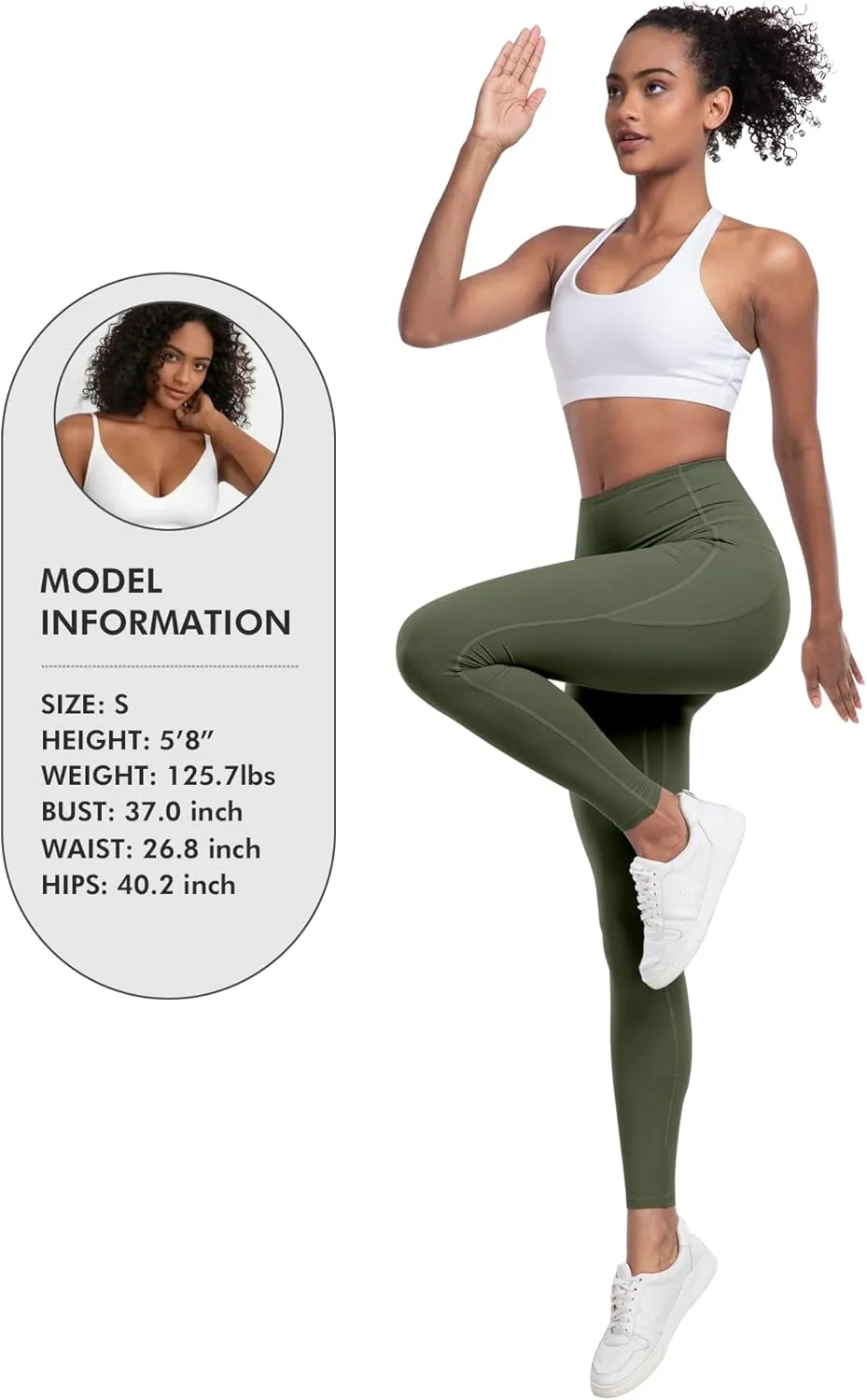 LZYVOO Leggings with Pockets for Women, 6 Packs Soft High Waisted Tummy Control Workout Yoga Pants