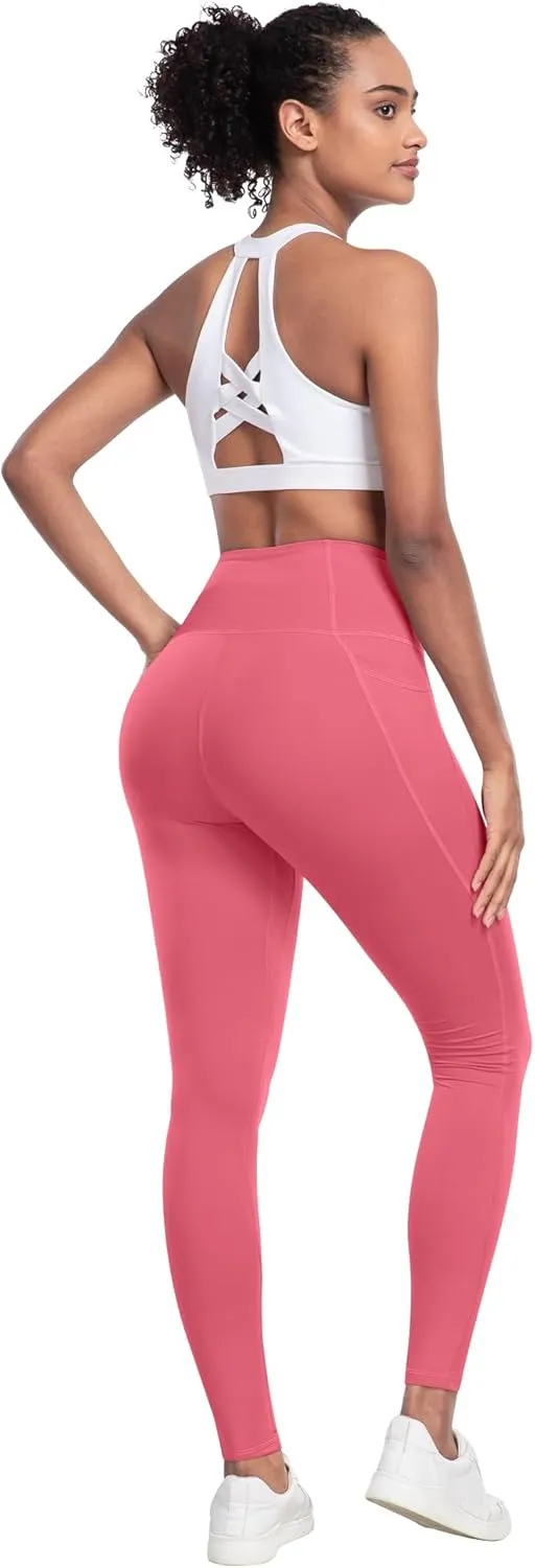 LZYVOO Leggings with Pockets for Women, 6 Packs Soft High Waisted Tummy Control Workout Yoga Pants