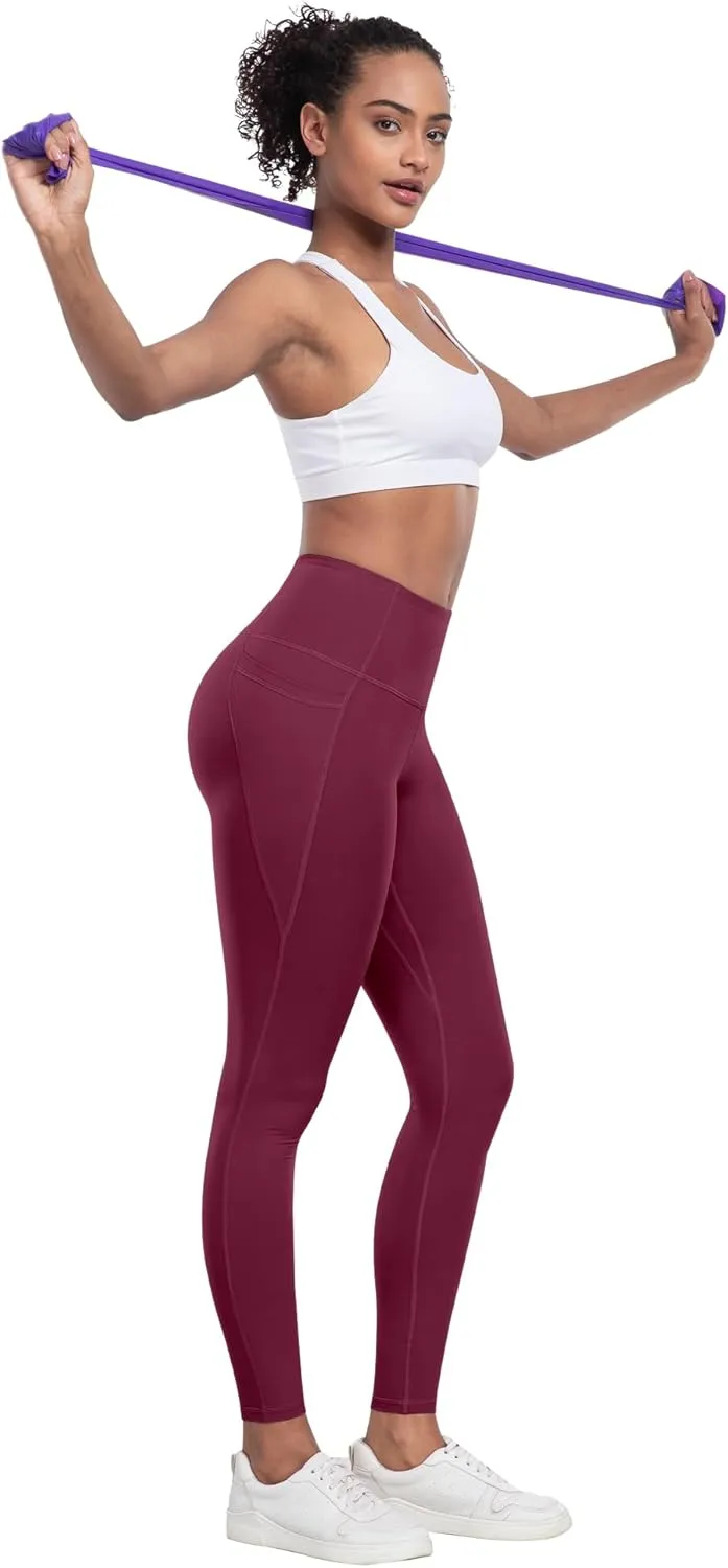 LZYVOO Leggings with Pockets for Women, 6 Packs Soft High Waisted Tummy Control Workout Yoga Pants
