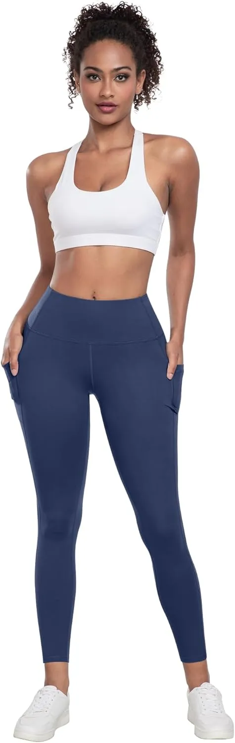 LZYVOO Leggings with Pockets for Women, 6 Packs Soft High Waisted Tummy Control Workout Yoga Pants