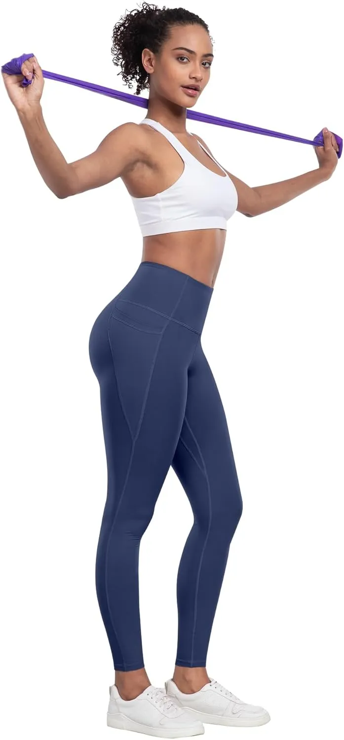 LZYVOO Leggings with Pockets for Women, 6 Packs Soft High Waisted Tummy Control Workout Yoga Pants