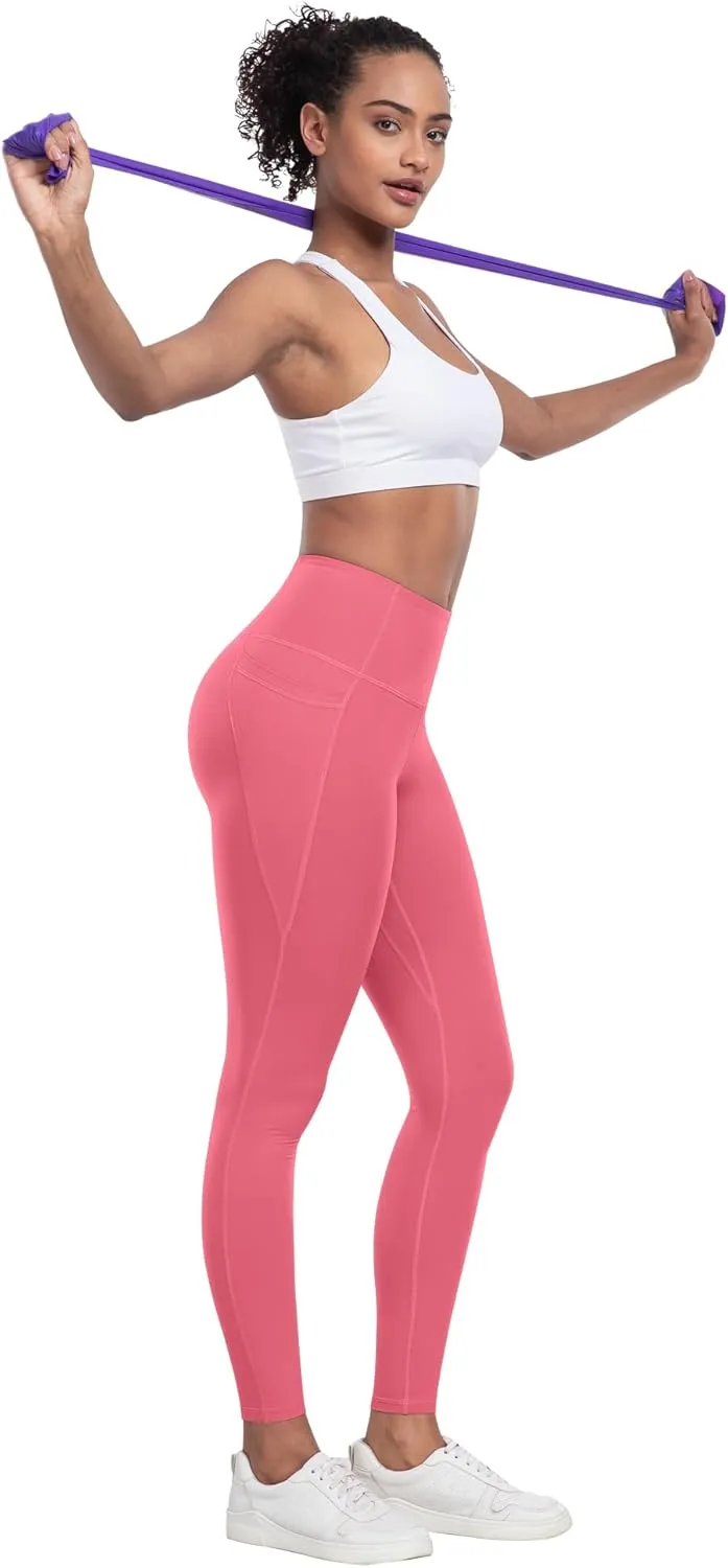 LZYVOO Leggings with Pockets for Women, 6 Packs Soft High Waisted Tummy Control Workout Yoga Pants