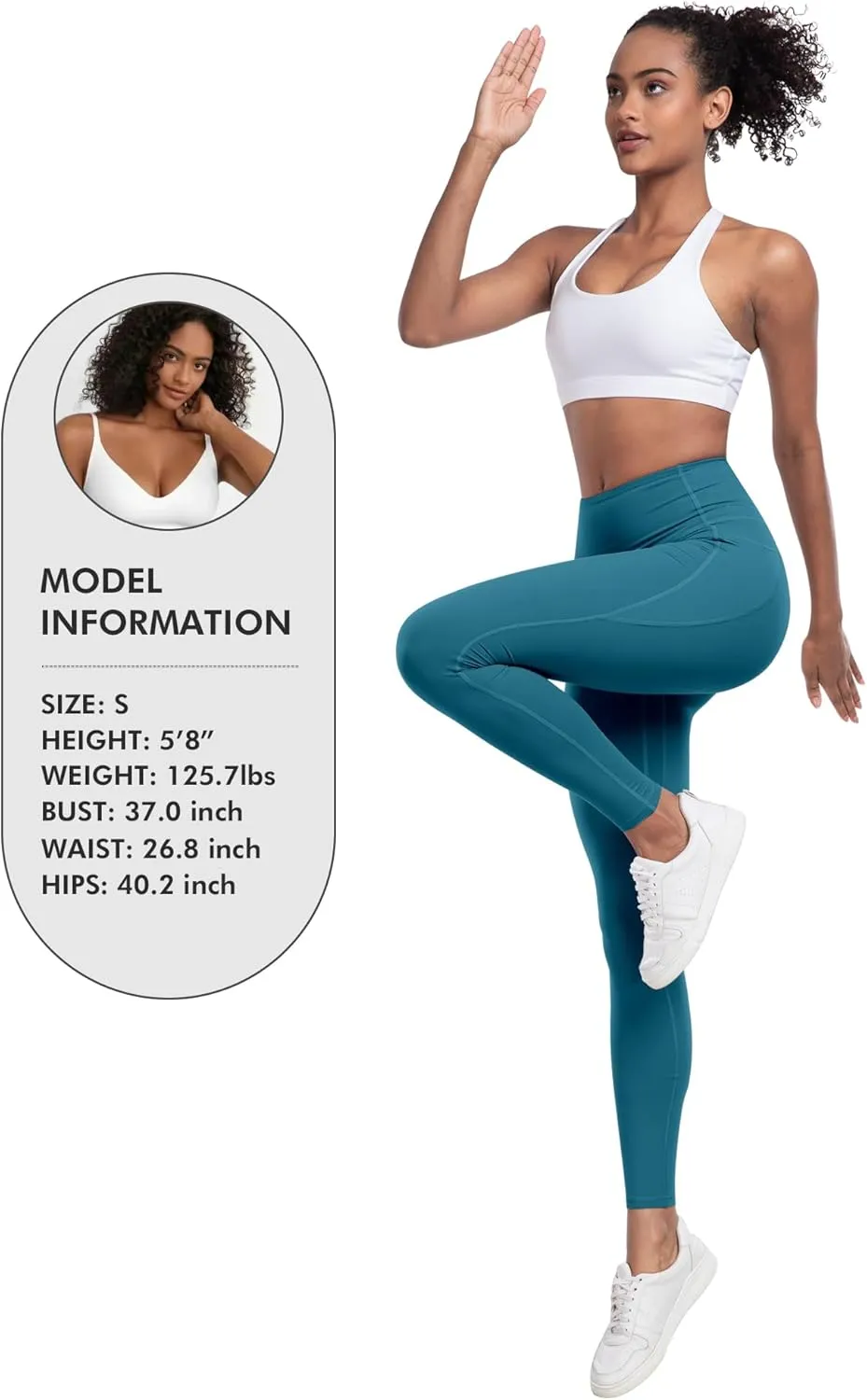 LZYVOO Leggings with Pockets for Women, 6 Packs Soft High Waisted Tummy Control Workout Yoga Pants