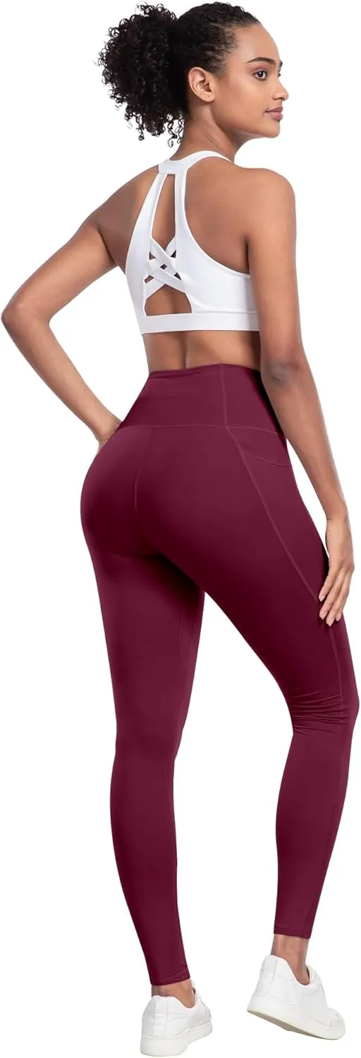 LZYVOO Leggings with Pockets for Women, 6 Packs Soft High Waisted Tummy Control Workout Yoga Pants