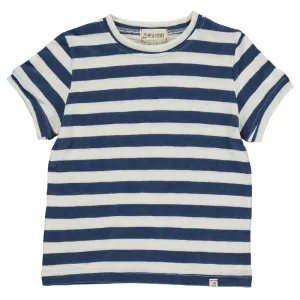Me & Henry - Striped Slub Tee in Navy/White