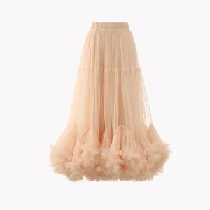 Mesh Ruffle Skirt -Final Sale