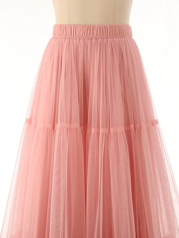 Mesh Ruffle Skirt -Final Sale