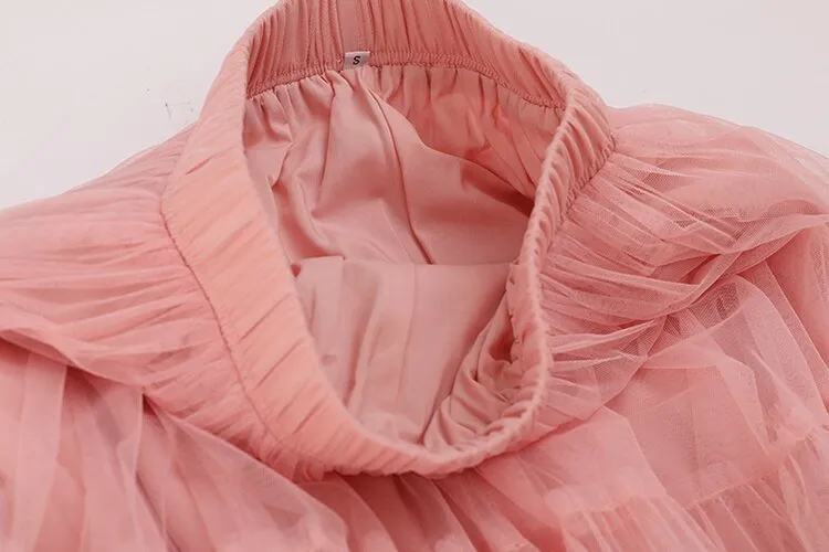 Mesh Ruffle Skirt -Final Sale