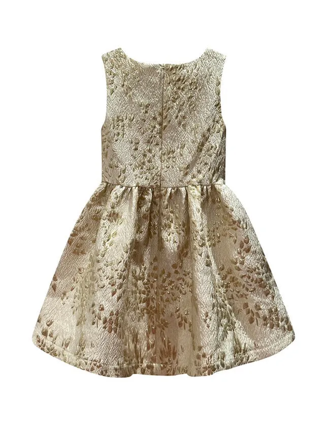 Mimi Miya Milana Gold Brocade Dress