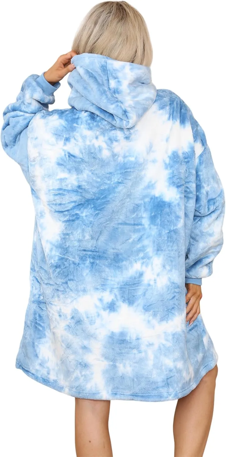 MS9 Women's Oversized Wearable Blanket Fleece Hoodie Sherpa Soft and Warm Lining