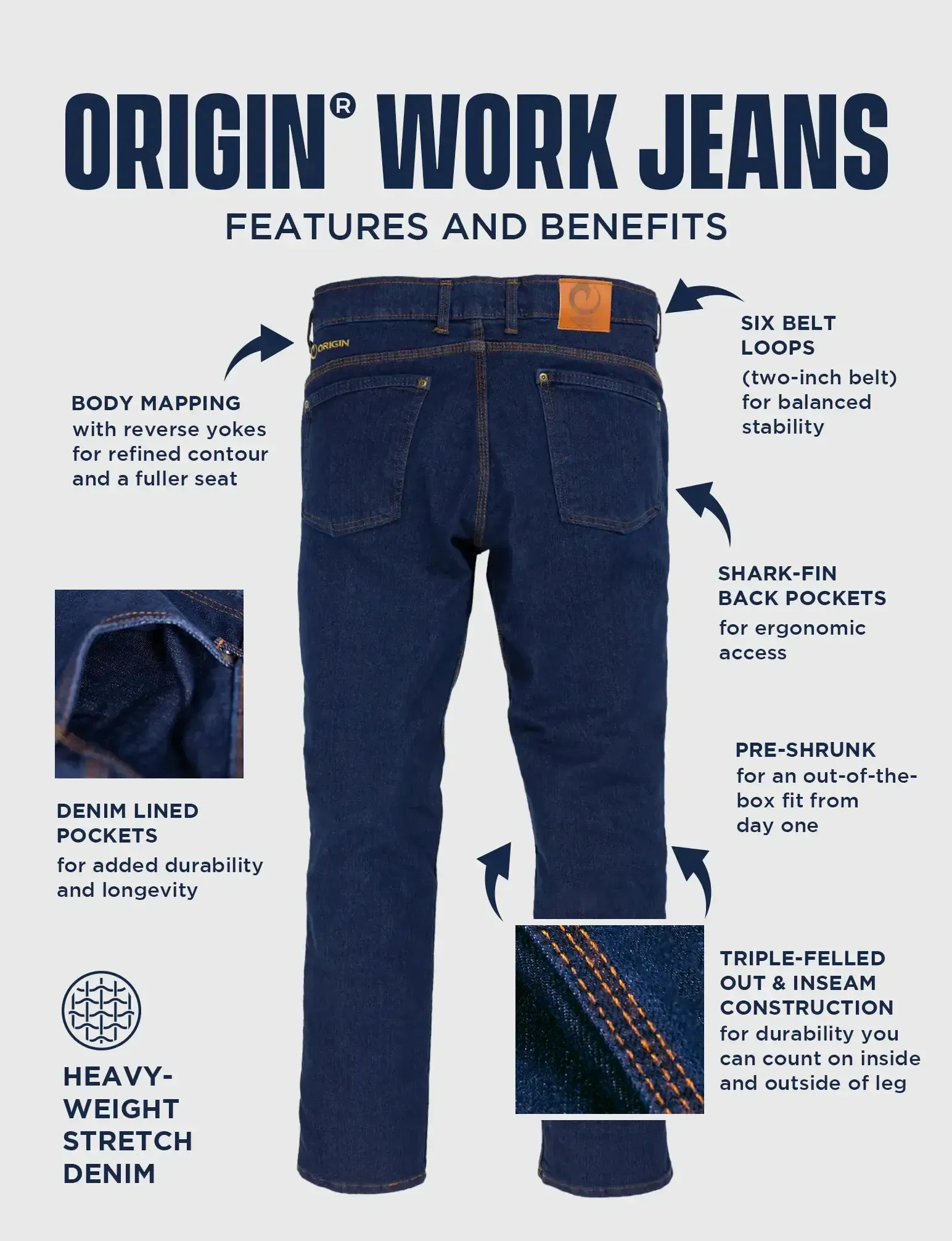 ORIGIN WORK JEANS - RELAXED