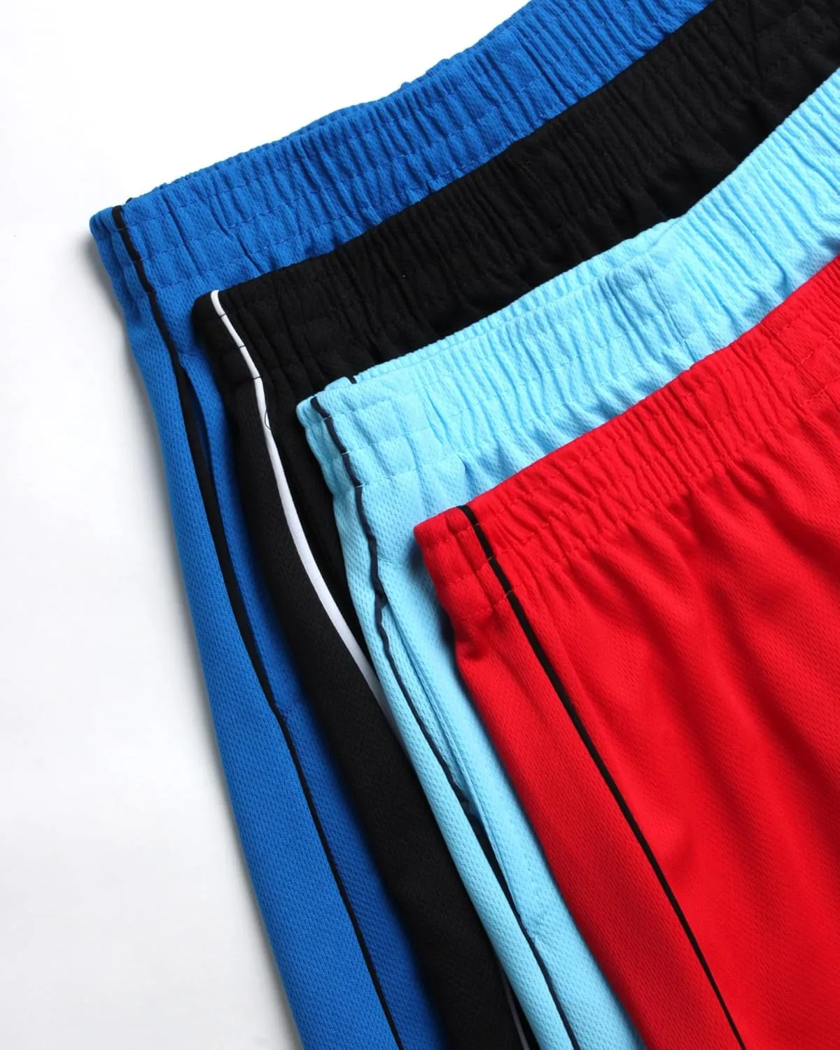 Pro Athlete Boys Basketball Shorts - 4 Pack Mesh Athletic Shorts for Boys - Gym Shorts for Basketball, Running and Daily Play