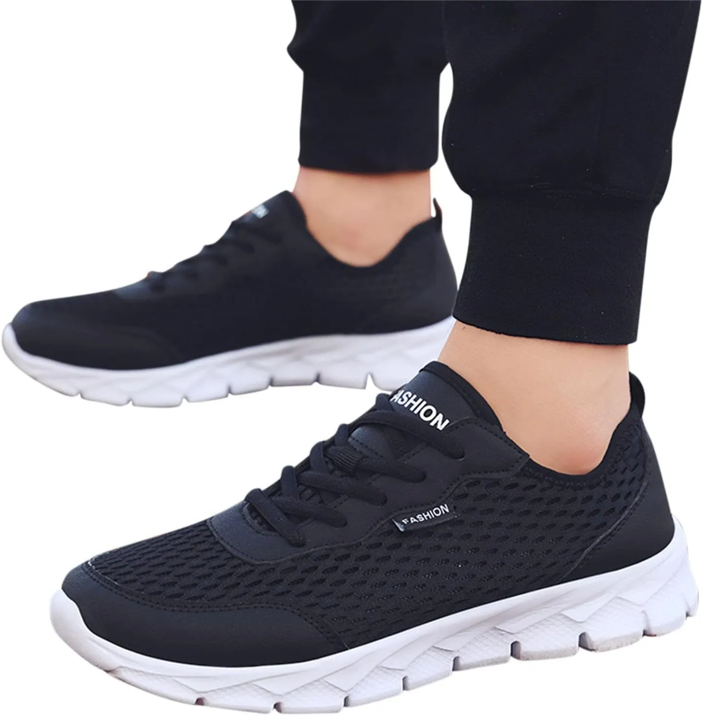 Sneakers for Women Casual Mesh Breathable Lace Up Walking Non Slip Work Shoes Women Athletic Women's Casual Shoes Casual Sneakers Black Tennis Shoe Trainers Shoe