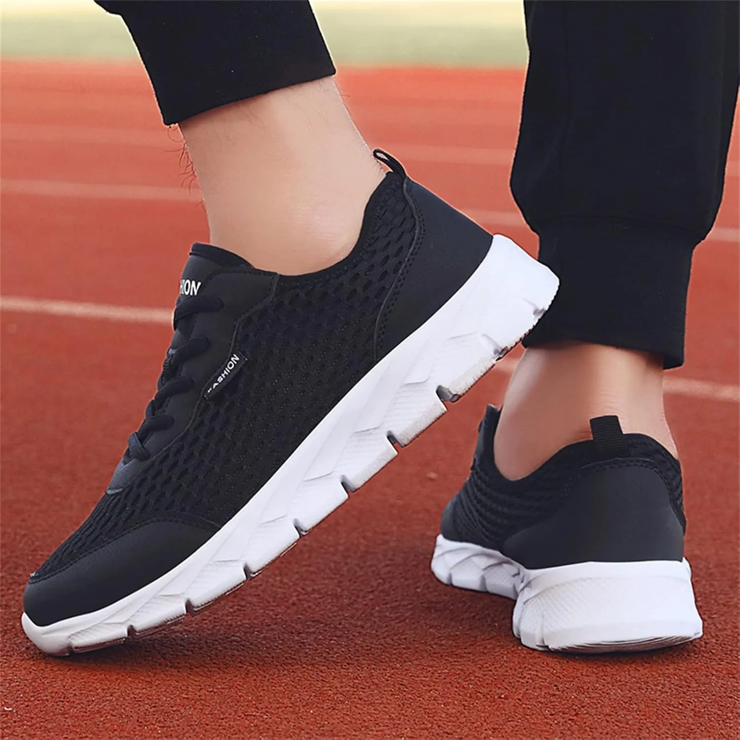 Sneakers for Women Casual Mesh Breathable Lace Up Walking Non Slip Work Shoes Women Athletic Women's Casual Shoes Casual Sneakers Black Tennis Shoe Trainers Shoe