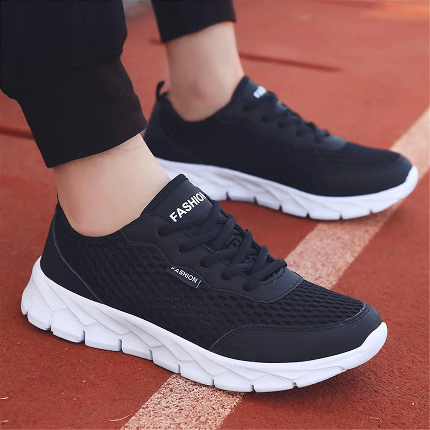 Sneakers for Women Casual Mesh Breathable Lace Up Walking Non Slip Work Shoes Women Athletic Women's Casual Shoes Casual Sneakers Black Tennis Shoe Trainers Shoe