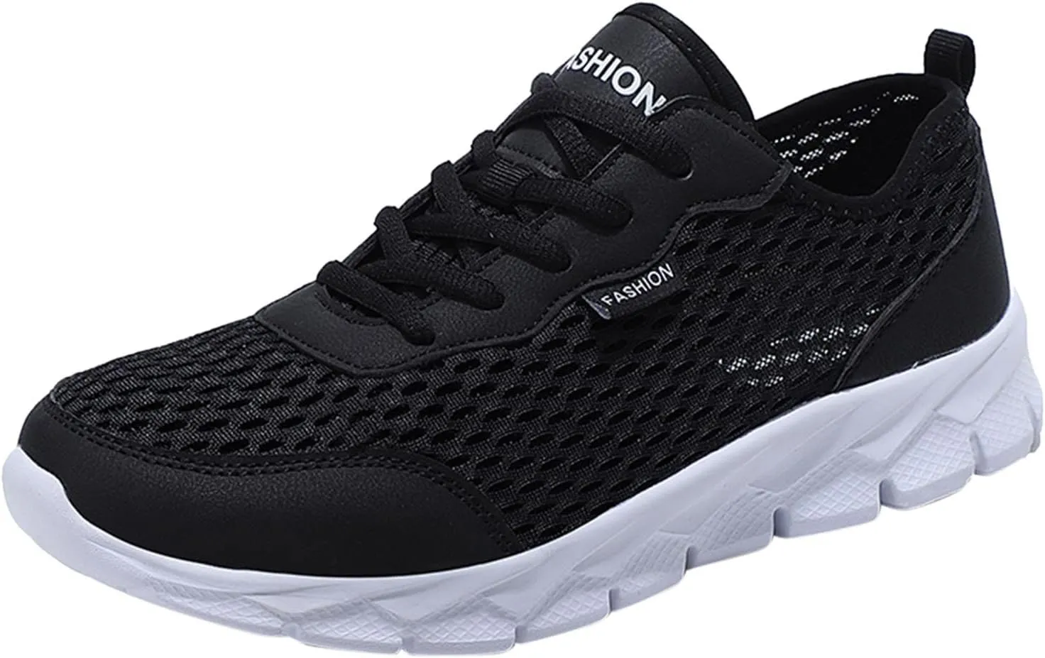 Sneakers for Women Casual Mesh Breathable Lace Up Walking Non Slip Work Shoes Women Athletic Women's Casual Shoes Casual Sneakers Black Tennis Shoe Trainers Shoe