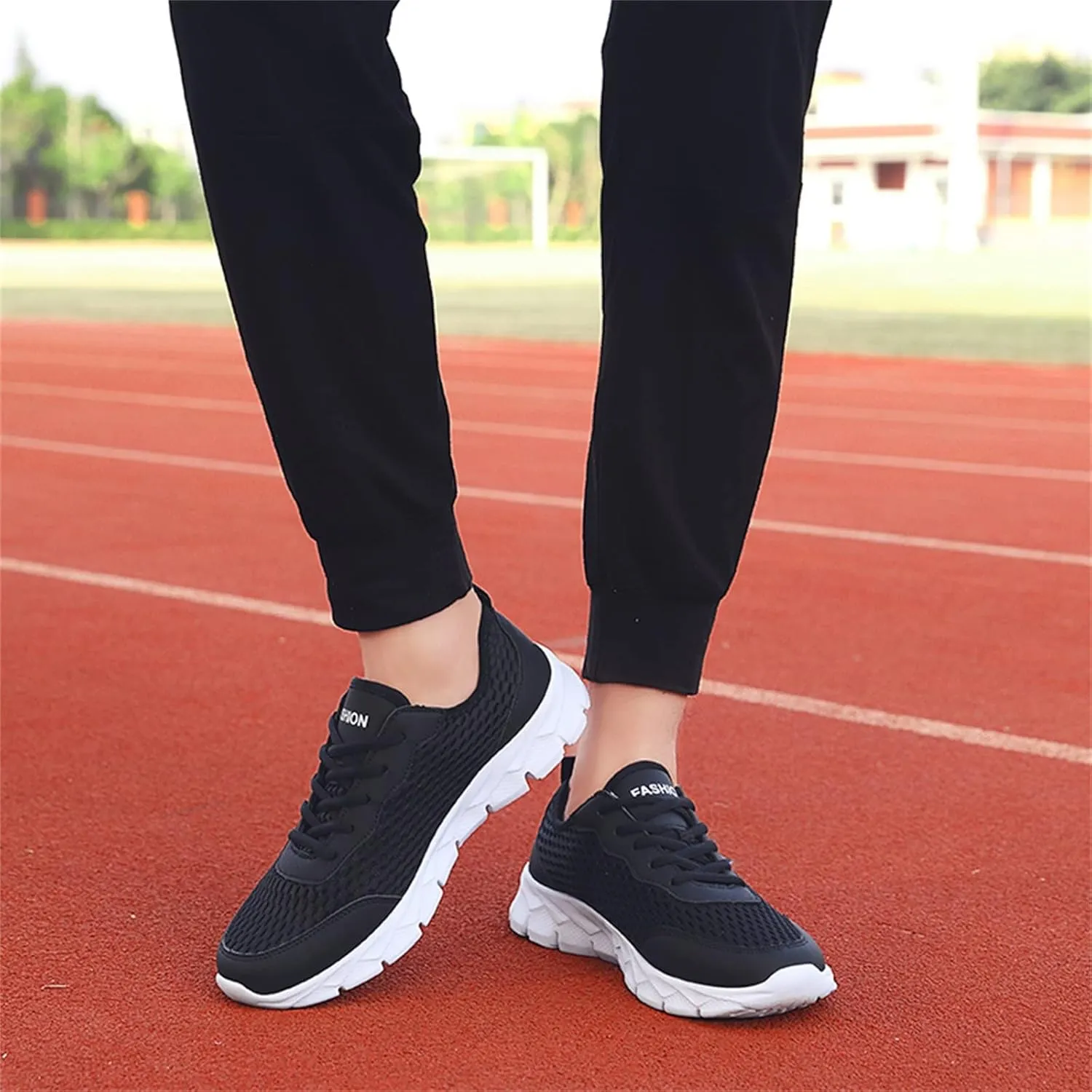 Sneakers for Women Casual Mesh Breathable Lace Up Walking Non Slip Work Shoes Women Athletic Women's Casual Shoes Casual Sneakers Black Tennis Shoe Trainers Shoe