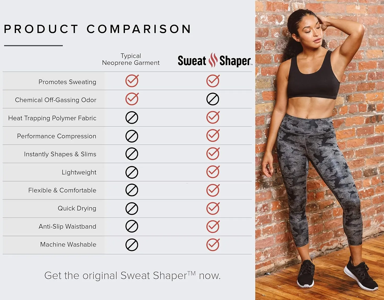 Sweat Shaper Women's Sauna Leggings Compression High Waist Yoga Pants Thermo Sweat Capris