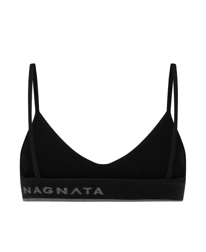 TRI WOOL BRALET - BLACK