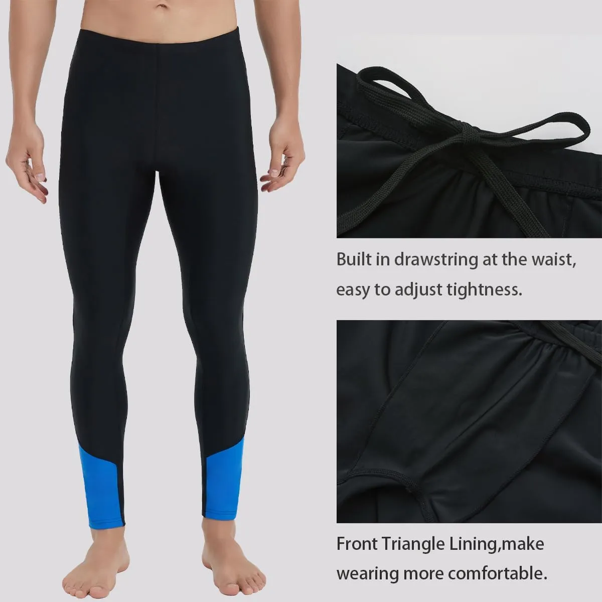Ubestyle UPF 50  Men's Active Surfing Water Leggings Swim Pants Swim Tights Beach Pants Sun Protective
