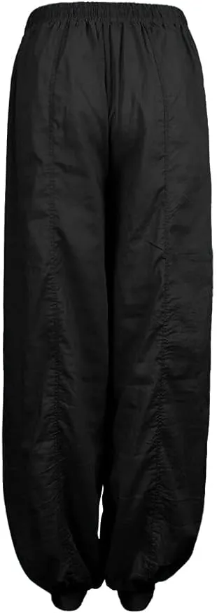 Wide Leg Pants for Women Winter Button Sports Pants with Pockets Barrel Pants Elastic Waist