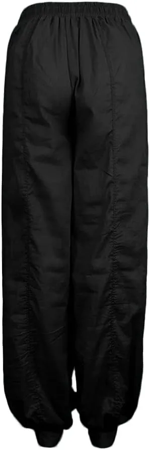 Wide Leg Pants for Women Winter Button Sports Pants with Pockets Barrel Pants Elastic Waist
