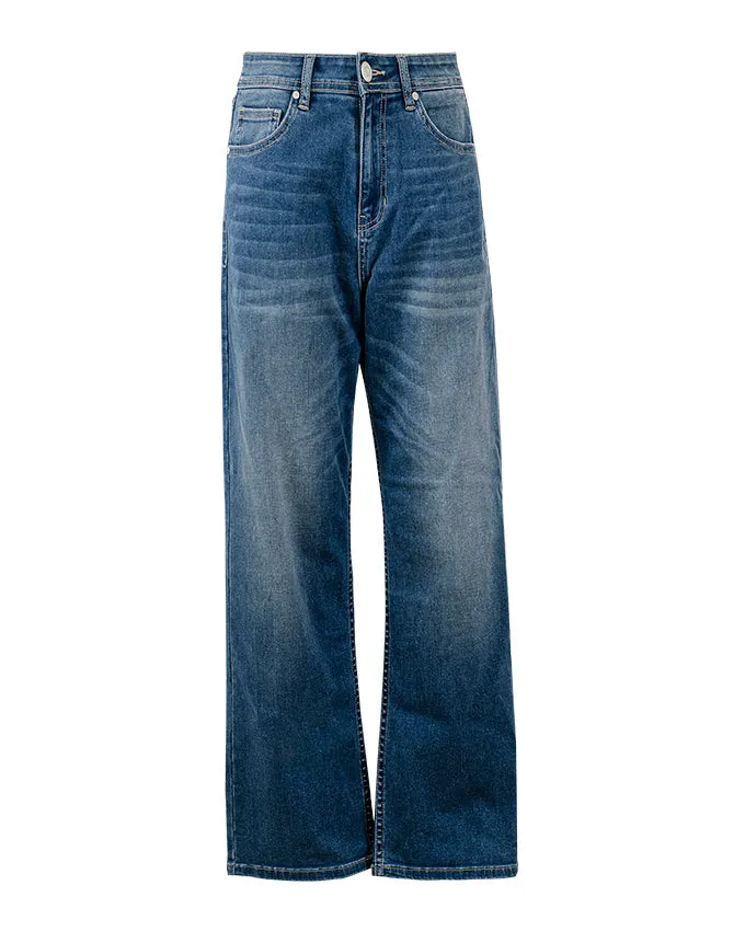 Women's Curvy High Rise Relaxed Jeans
