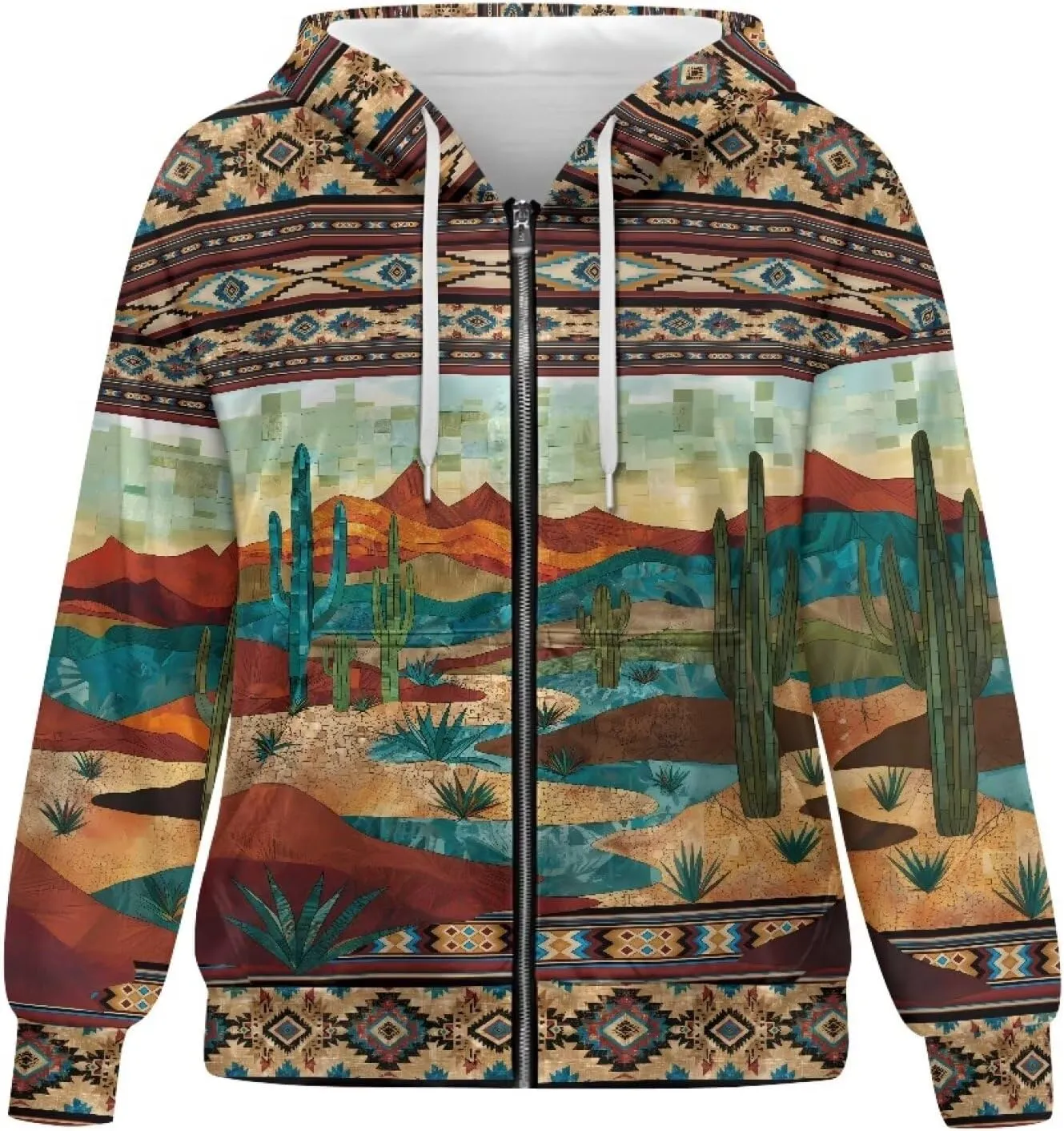 Xoenoiee Women Oversized Hoodies Full Zip Sweatshirts Soft Hooded Jacket with Pocket Fall Winter Long Sleeve Y2K Hoodie